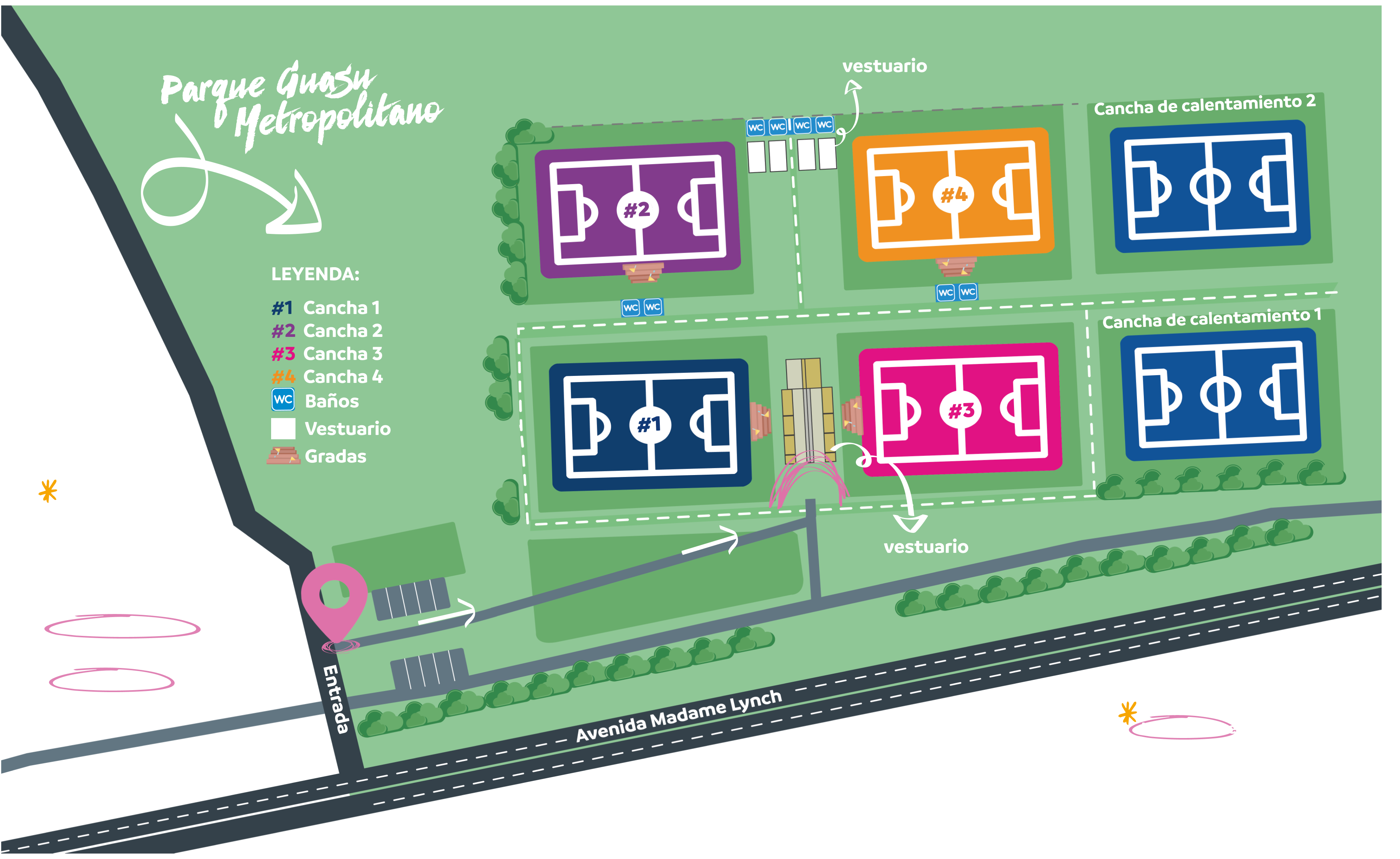 Mapa del Parque Guasu Metropolitano