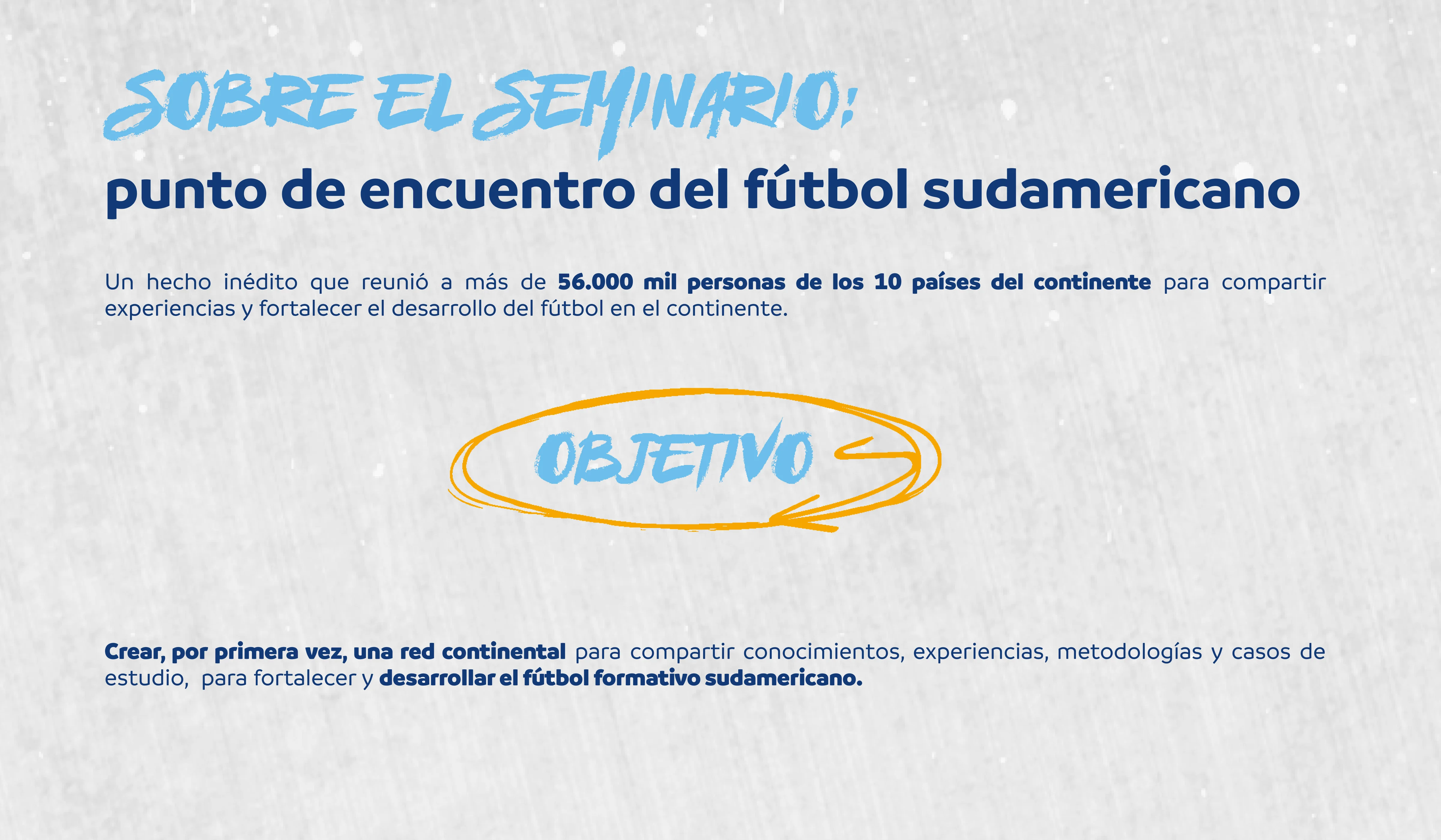 Sobre el seminario — punto de encuentro del fútbol sudamericano