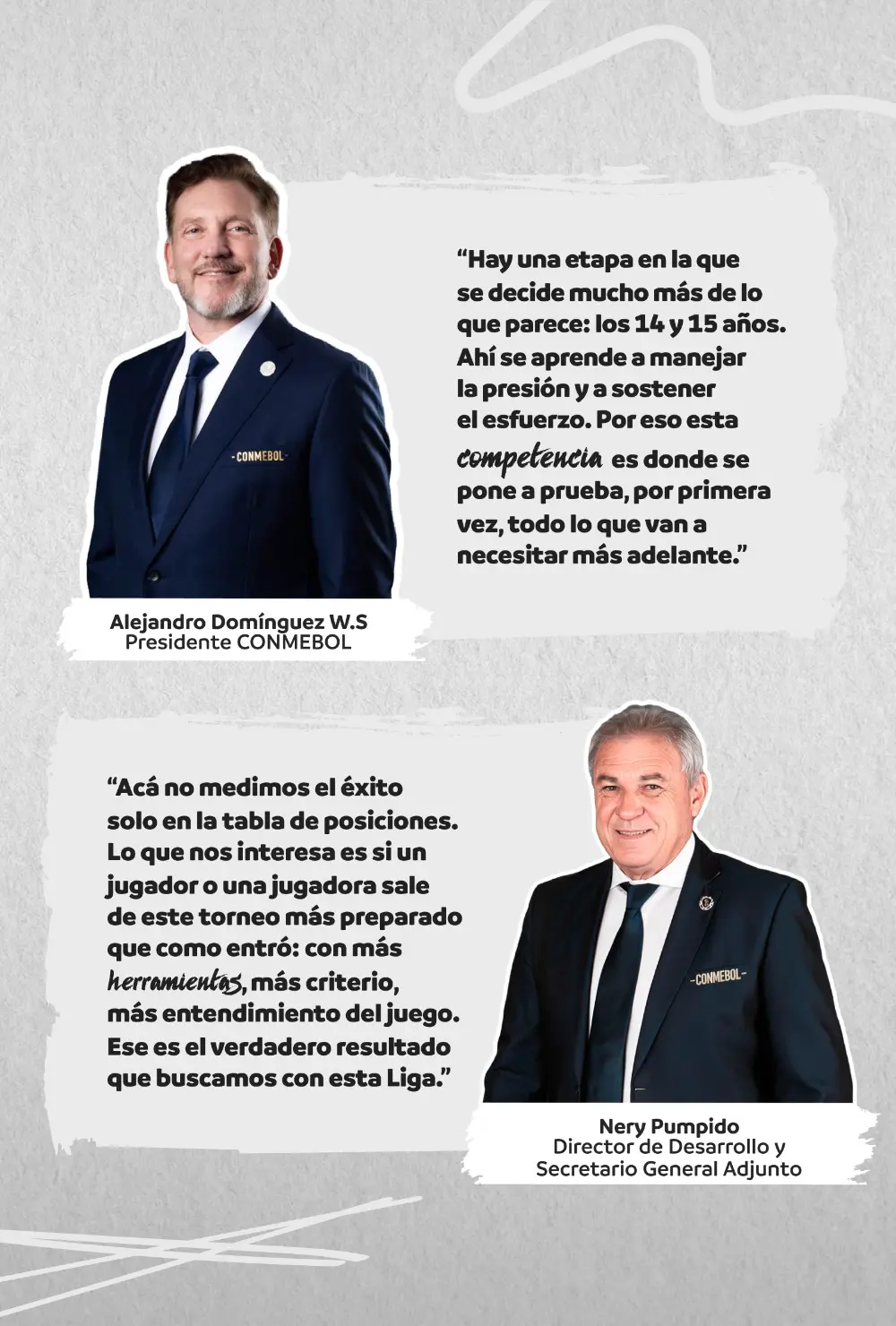 Palabras institucionales