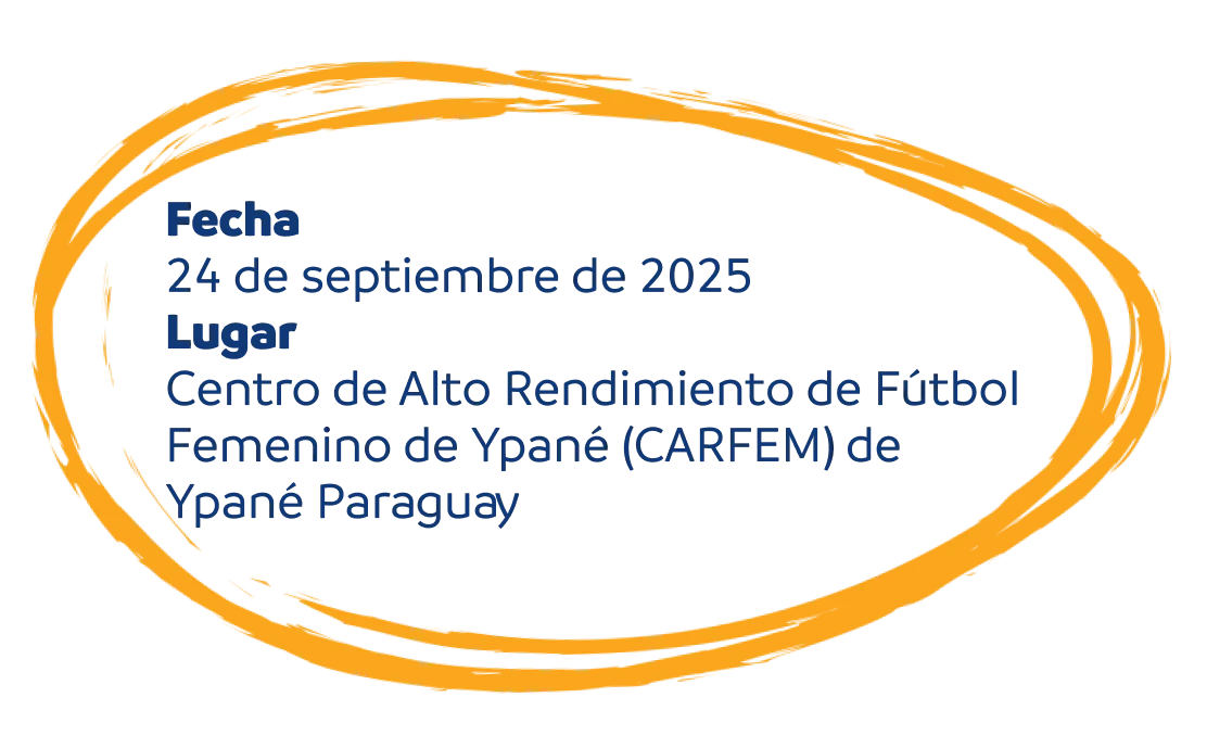 Fecha 24 de septiembre de 2025. Lugar Centro de Alto Rendimiento de Fútbol Femenino de Ypané (CARFEM) de Ypané Paraguay