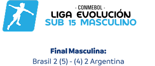 CONMEBOL Liga Evolución Sub 15 Masculino. Final Masculina: Brasil 2 (5) - (4) 2 Argentina