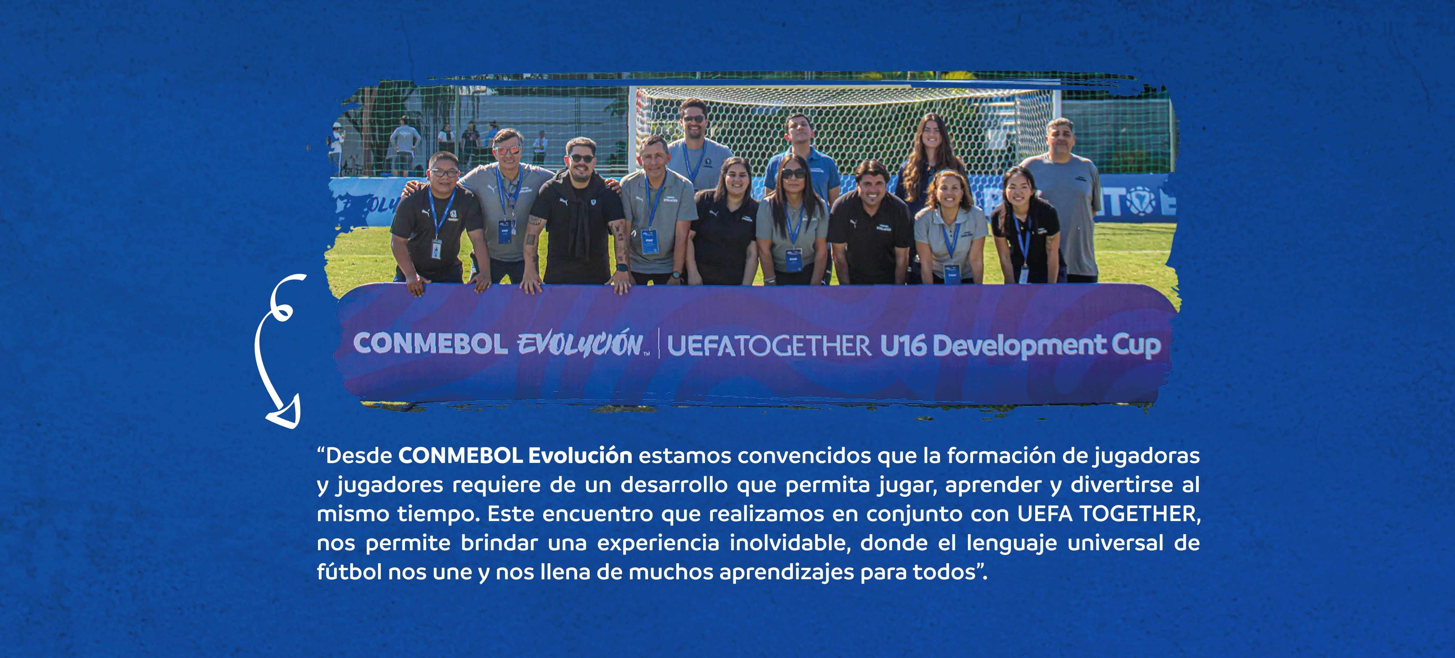Día 1 — foto del equipo CONMEBOL Evolución UEFA Together U16 Development Cup