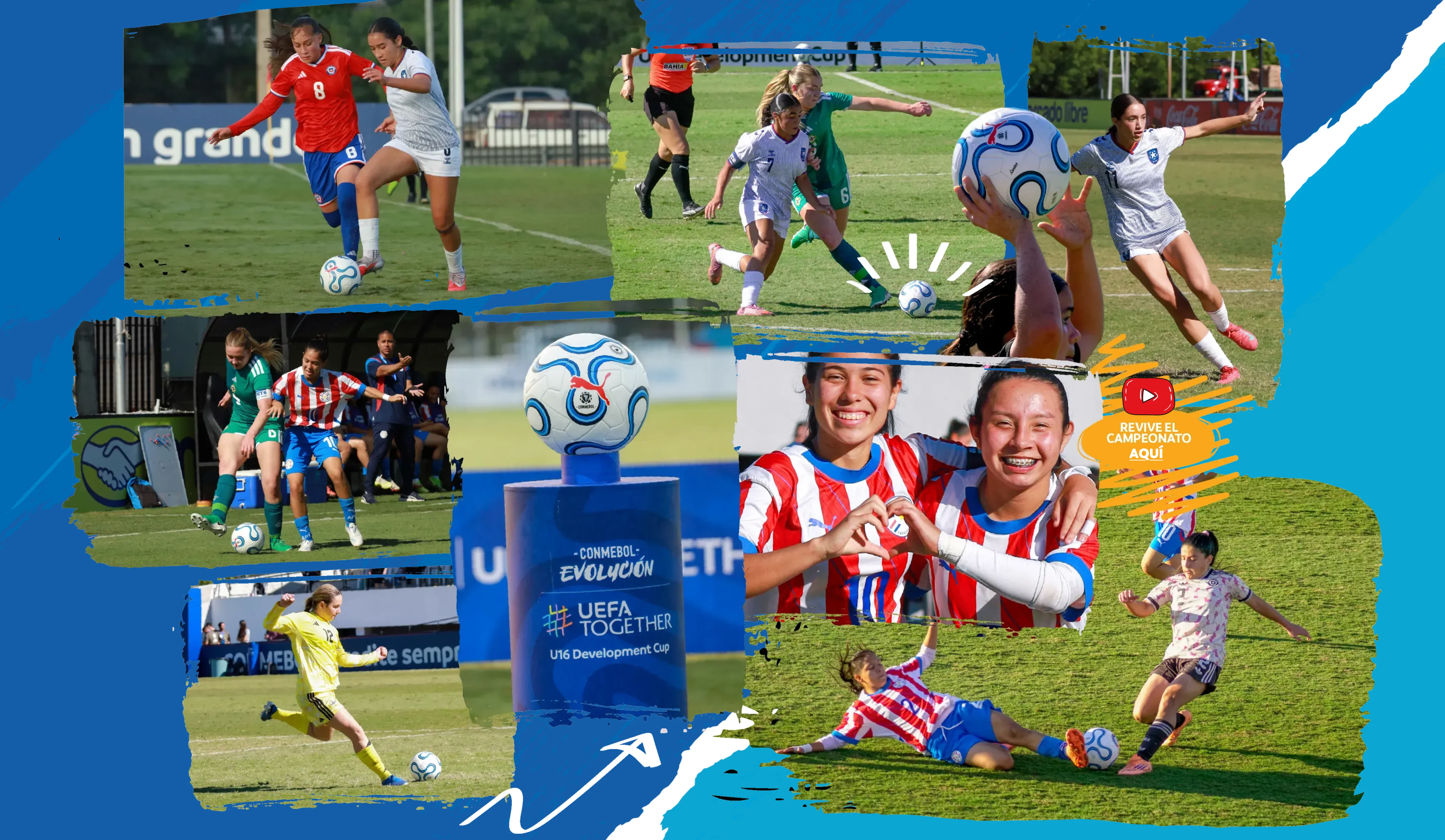 Collage 1 — Galería del torneo CONMEBOL UEFA U16 Development Cup