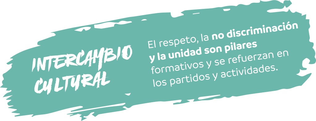 INTERCAMBIO CULTURAL — El respeto, la no discriminación y la unidad son pilares formativos y se refuerzan en los partidos y actividades.