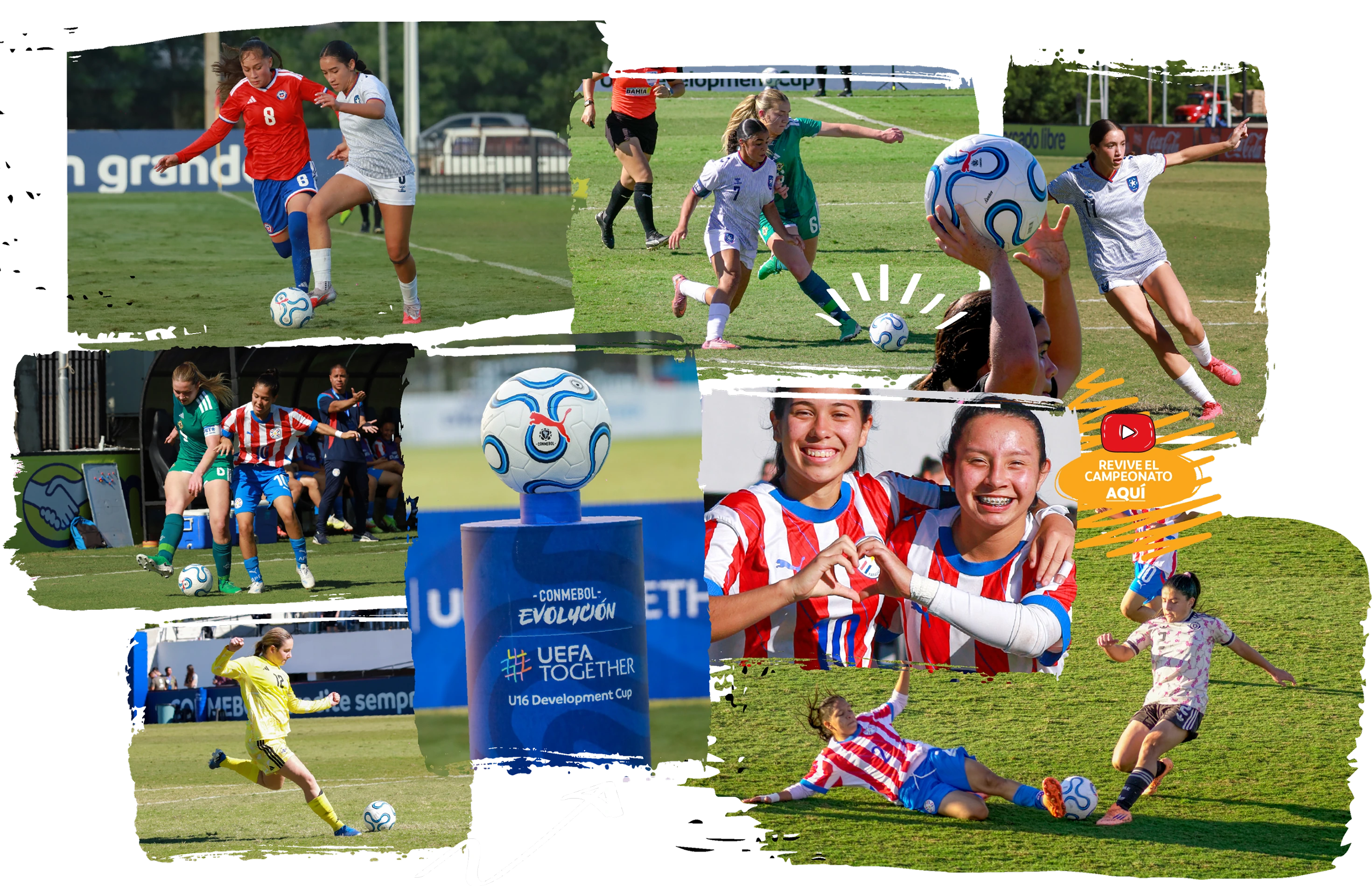 Collage de fotos U16 Development Cup — momentos del torneo